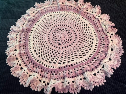 Ruffled Mandala Throw Blanket
